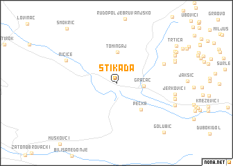 map of Štikada
