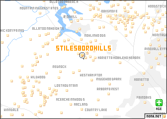 map of Stilesboro Hills