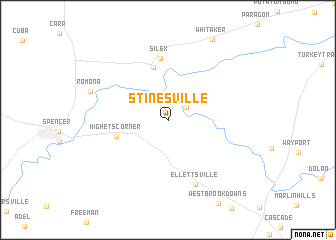 map of Stinesville