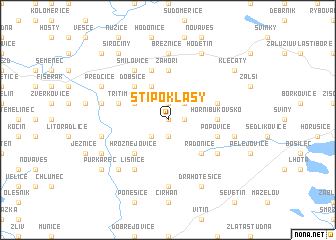 map of Štipoklasy