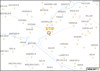 map of Štip