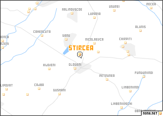 map of Stîrcea