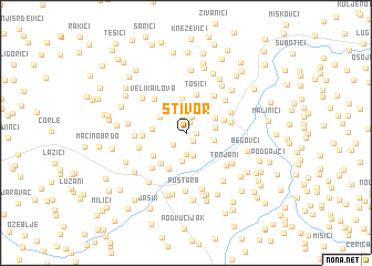 map of Štivor