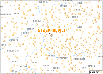 map of Stjepanovići