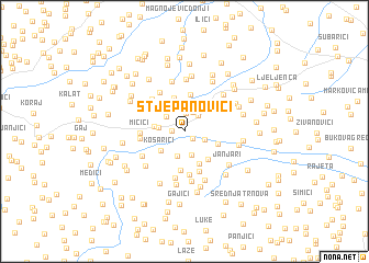 map of Stjepanovići