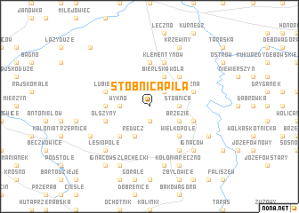 map of Stobnica Piła