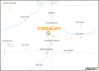 map of Stone Bluff