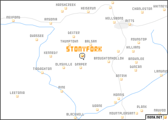 map of Stony Fork