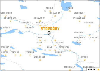 map of Stora Aby