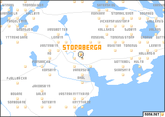 map of Stora Berga