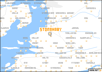 map of Stora Håby