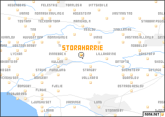 map of Stora Harrie