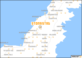 map of Stora Istad