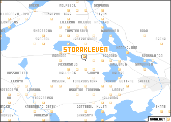 map of Stora Kleven
