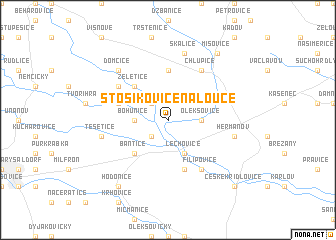 map of Stošíkovice na Louce