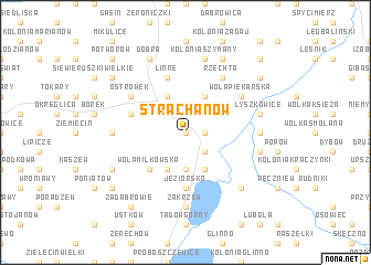 map of Strachanów