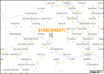 map of Străchineşti