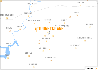map of Straight Creek