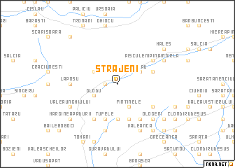 map of Străjeni