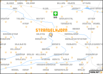 map of Strandelhjørn