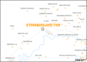 map of Strasburg Junction