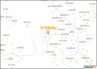 map of Stravaj