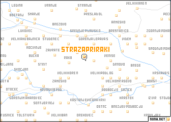 map of Straža pri Raki