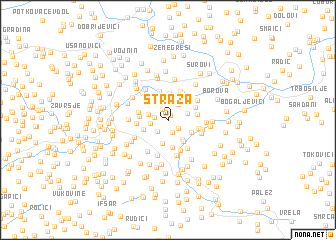 map of Straža