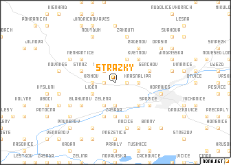 map of Strážky