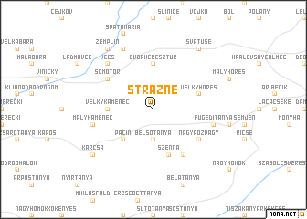 map of Strážné