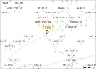 map of Straż