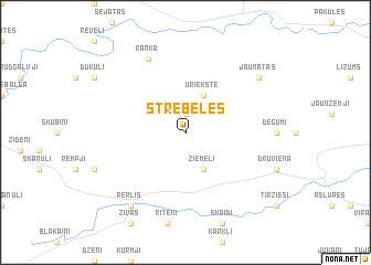 map of Strēbeles