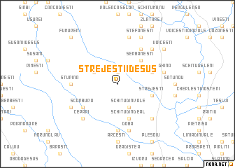 map of Strejeştii de Sus