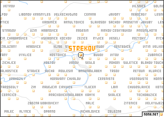 map of Střekov