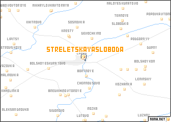 map of Streletskaya Sloboda