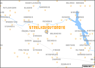 map of Strelkovo Vtoroye