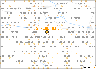 map of Střemeníčko