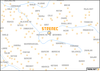 map of Strenec