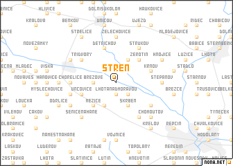 map of Střeň