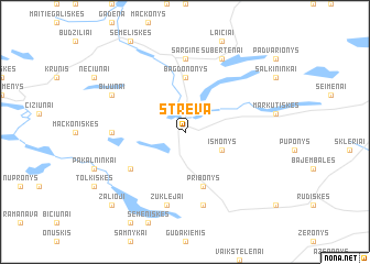 map of Strėva