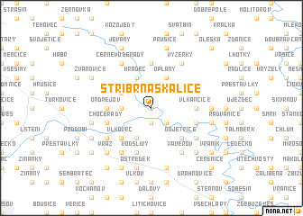 map of Stříbrná Skalice