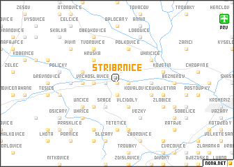 map of Stříbrnice