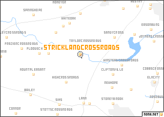 map of Strickland Crossroads