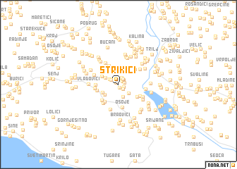 map of Strikići