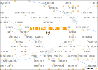 map of Střítež nad Ludinou