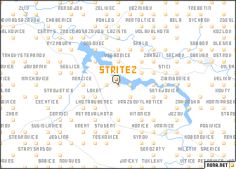 map of Střítež