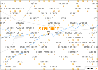 map of Strkovice