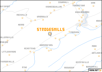 map of Strodes Mills