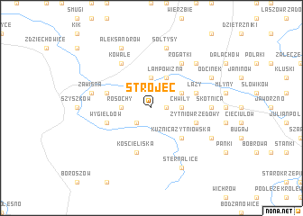 map of Strójec