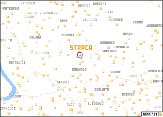 map of Štrpca